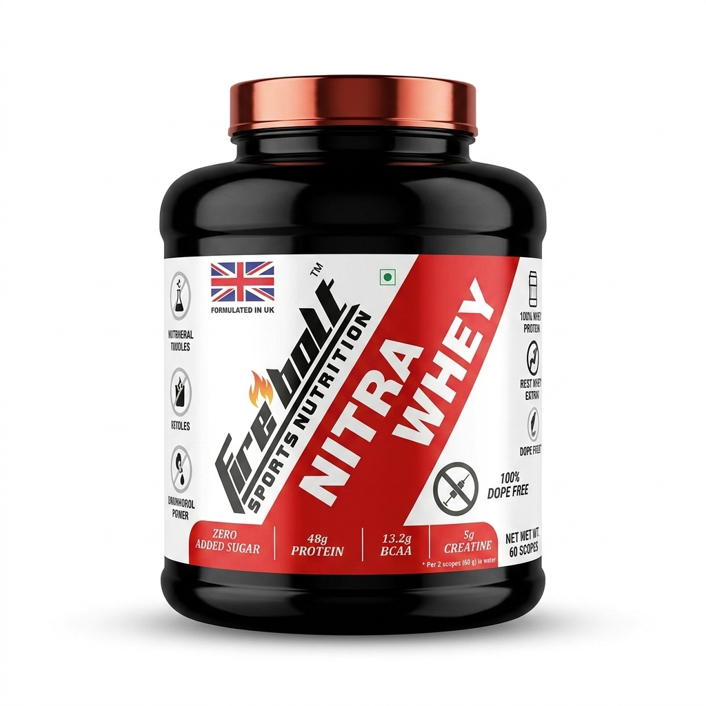 Fire Bolt Nitra Whey | Supports in Muscle Building, Accelerated Recovery & Strength
