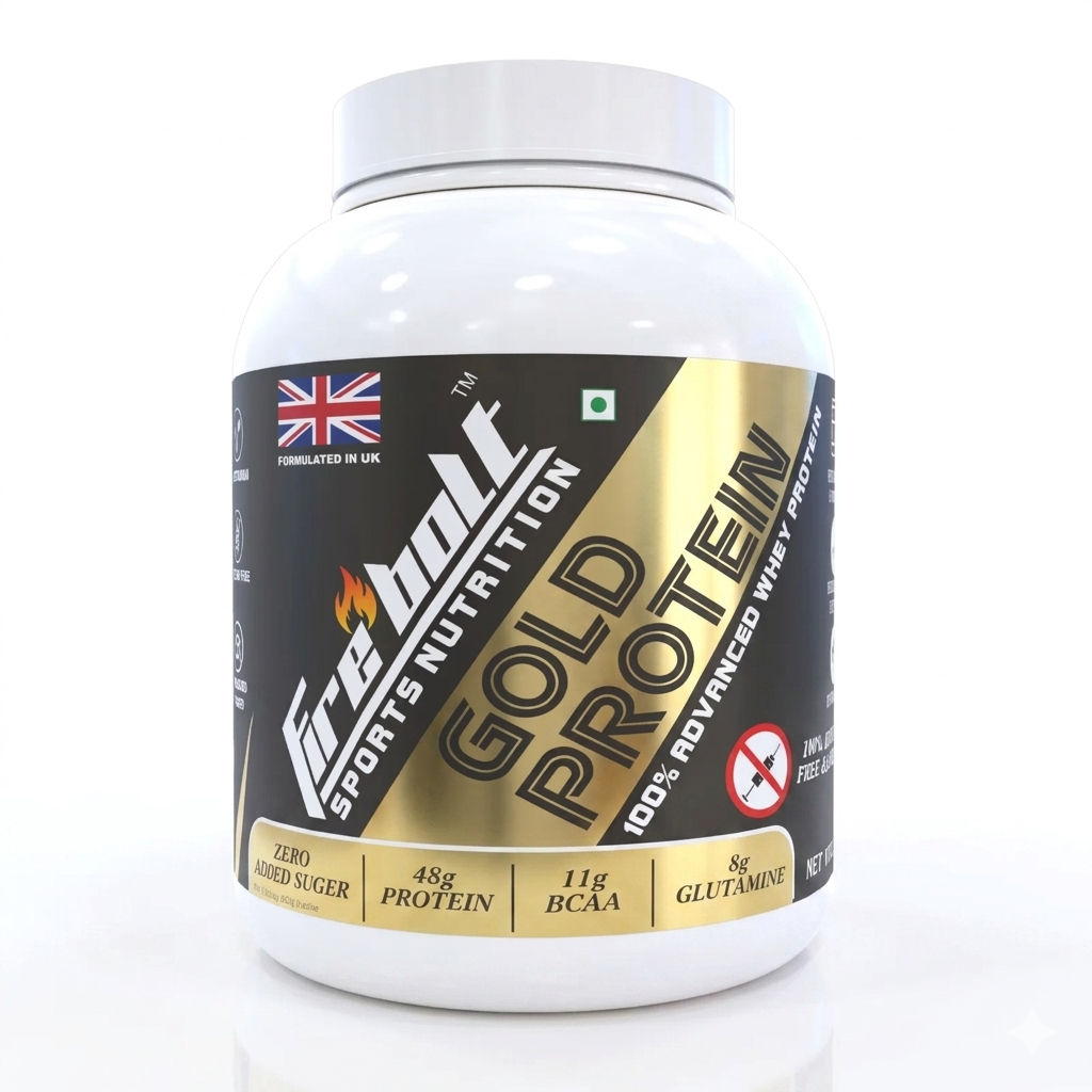 Fire Bolt Gold Protein | 100% Advanced Whey Protein with Added Vitamins & Minerals