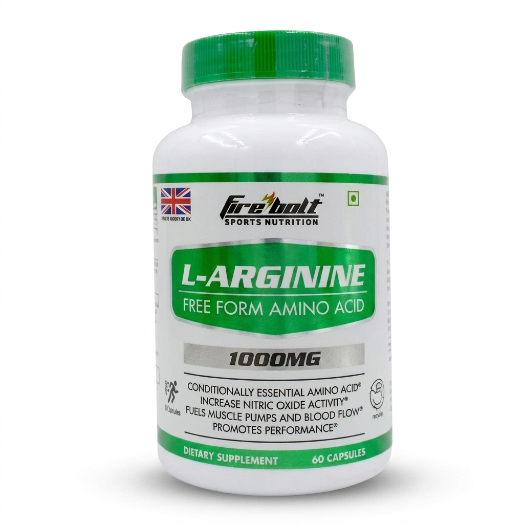 Fire Bolt L-Arginine | Free Form Amino Acid | 1000mg